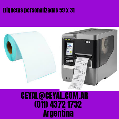 Etiquetas personalizadas 59 x 31