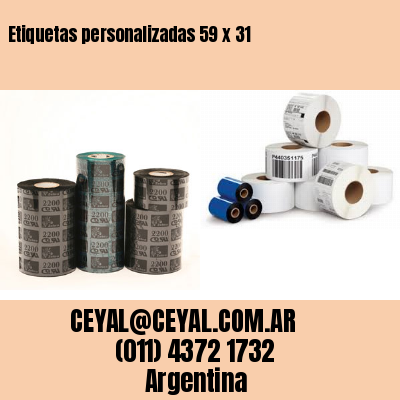 Etiquetas personalizadas 59 x 31