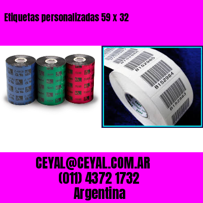 Etiquetas personalizadas 59 x 32