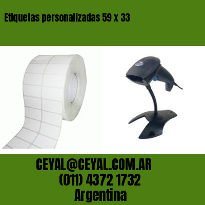 Etiquetas personalizadas 59 x 33