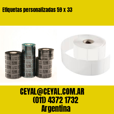 Etiquetas personalizadas 59 x 33