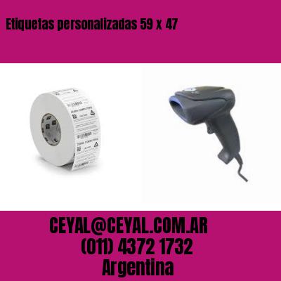 Etiquetas personalizadas 59 x 47
