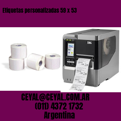 Etiquetas personalizadas 59 x 53