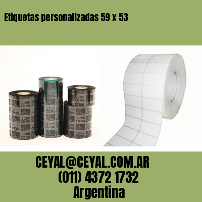 Etiquetas personalizadas 59 x 53