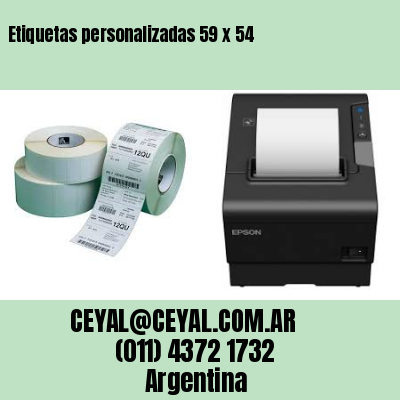 Etiquetas personalizadas 59 x 54