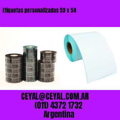 Etiquetas personalizadas 59 x 54