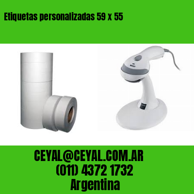 Etiquetas personalizadas 59 x 55