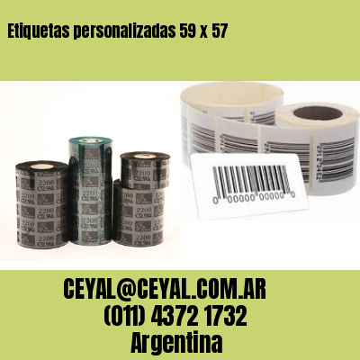 Etiquetas personalizadas 59 x 57