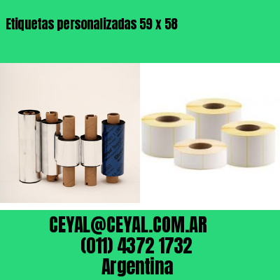 Etiquetas personalizadas 59 x 58