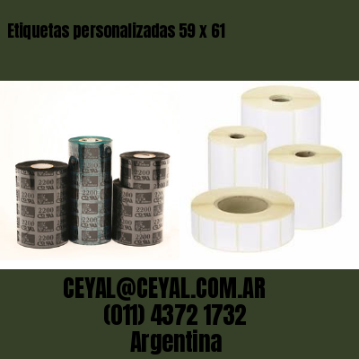 Etiquetas personalizadas 59 x 61