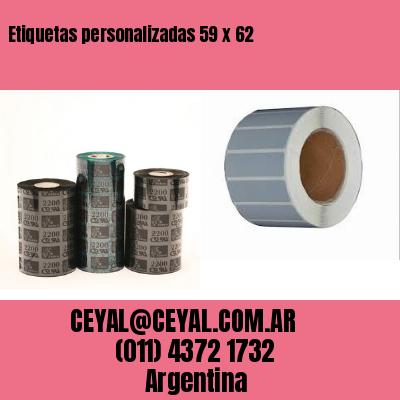 Etiquetas personalizadas 59 x 62