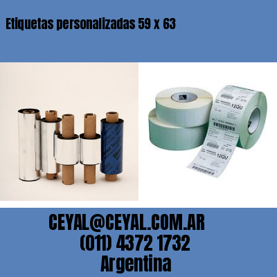 Etiquetas personalizadas 59 x 63