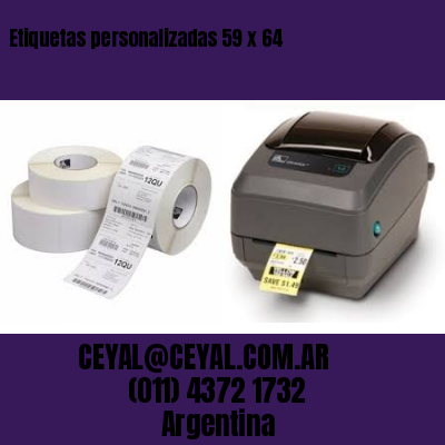 Etiquetas personalizadas 59 x 64