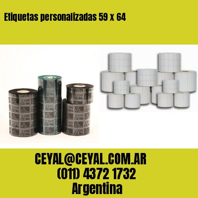 Etiquetas personalizadas 59 x 64