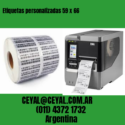 Etiquetas personalizadas 59 x 66