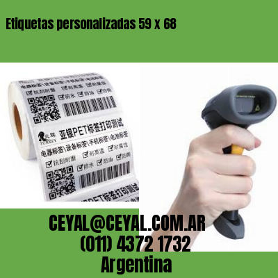 Etiquetas personalizadas 59 x 68