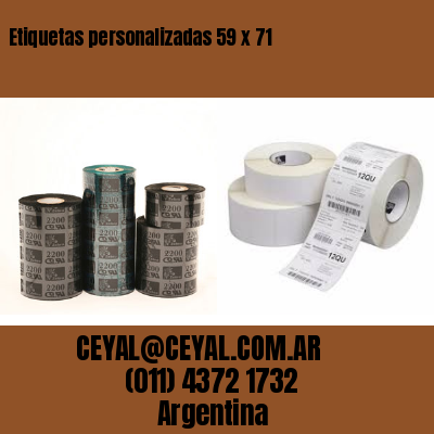 Etiquetas personalizadas 59 x 71