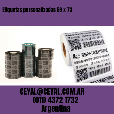 Etiquetas personalizadas 59 x 73