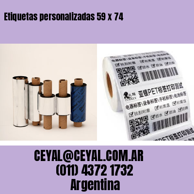 Etiquetas personalizadas 59 x 74