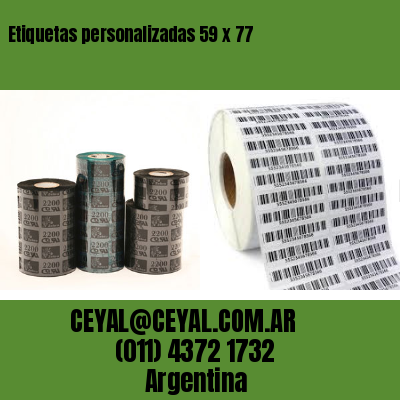 Etiquetas personalizadas 59 x 77