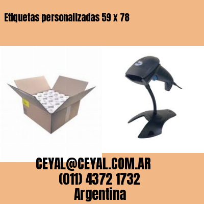 Etiquetas personalizadas 59 x 78