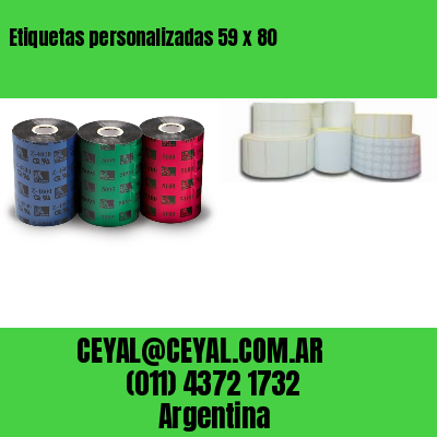 Etiquetas personalizadas 59 x 80