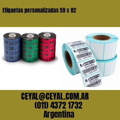 Etiquetas personalizadas 59 x 82