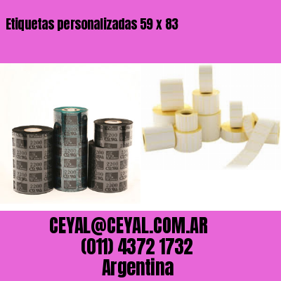 Etiquetas personalizadas 59 x 83