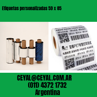 Etiquetas personalizadas 59 x 85