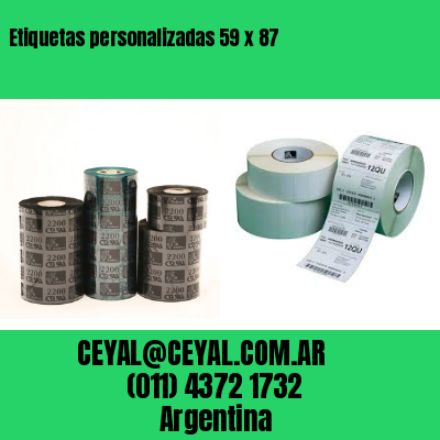 Etiquetas personalizadas 59 x 87