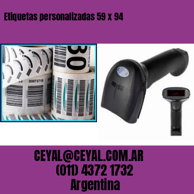 Etiquetas personalizadas 59 x 94