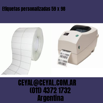 Etiquetas personalizadas 59 x 98