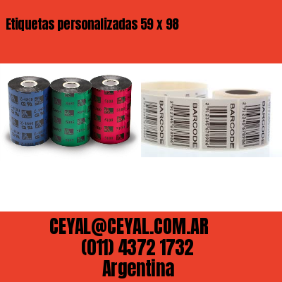 Etiquetas personalizadas 59 x 98