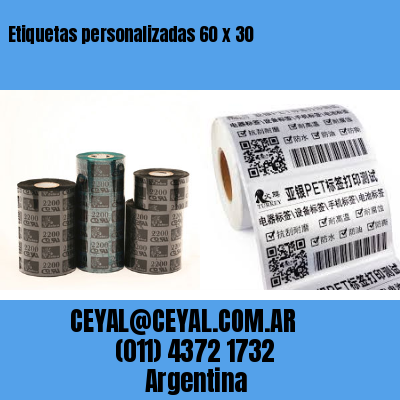 Etiquetas personalizadas 60 x 30