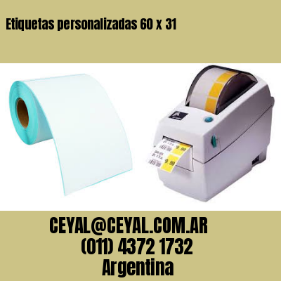 Etiquetas personalizadas 60 x 31