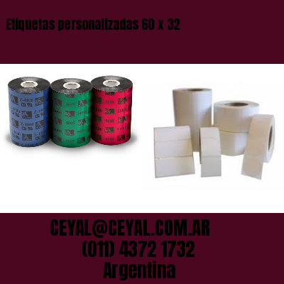 Etiquetas personalizadas 60 x 32