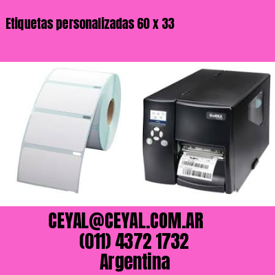 Etiquetas personalizadas 60 x 33