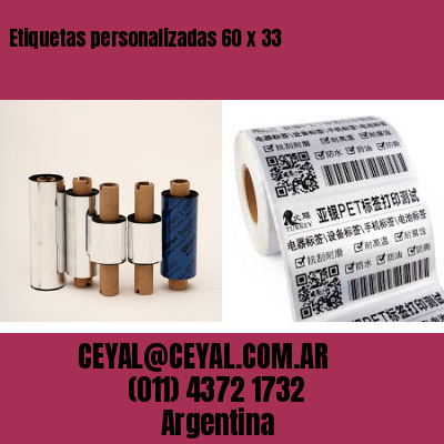 Etiquetas personalizadas 60 x 33