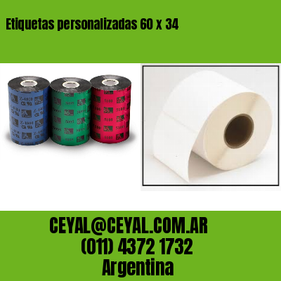 Etiquetas personalizadas 60 x 34