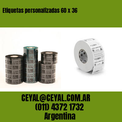 Etiquetas personalizadas 60 x 36