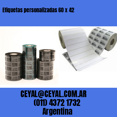 Etiquetas personalizadas 60 x 42