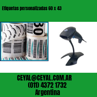 Etiquetas personalizadas 60 x 43