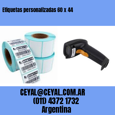 Etiquetas personalizadas 60 x 44
