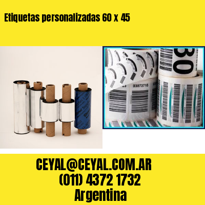 Etiquetas personalizadas 60 x 45