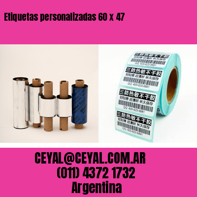 Etiquetas personalizadas 60 x 47