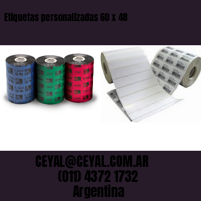 Etiquetas personalizadas 60 x 48