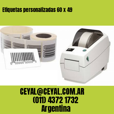 Etiquetas personalizadas 60 x 49