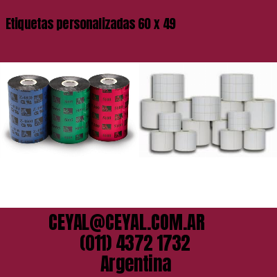Etiquetas personalizadas 60 x 49
