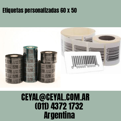 Etiquetas personalizadas 60 x 50