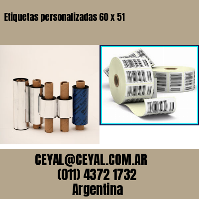 Etiquetas personalizadas 60 x 51